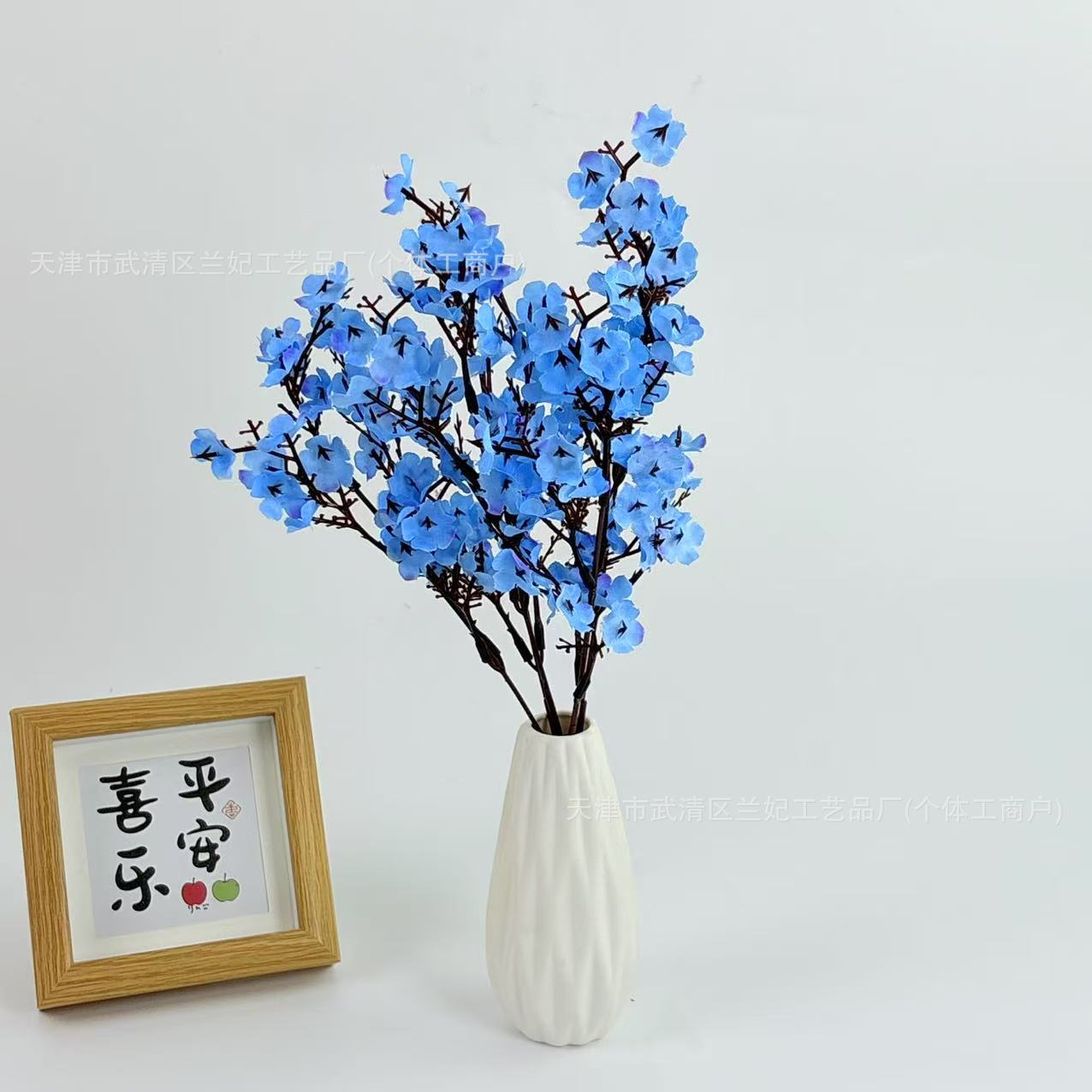 Cinco tiendas de seda cubiertas con estrellas celestes para la decoración de boda flor imitación flor al por mayor floral floral paisaje del centro comercial paisaje transfronterizo image 13