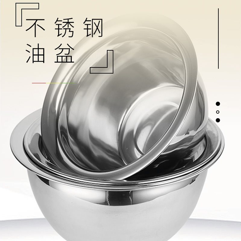 Thick stainless steel oil pelvan band covering round kitchen eggs…