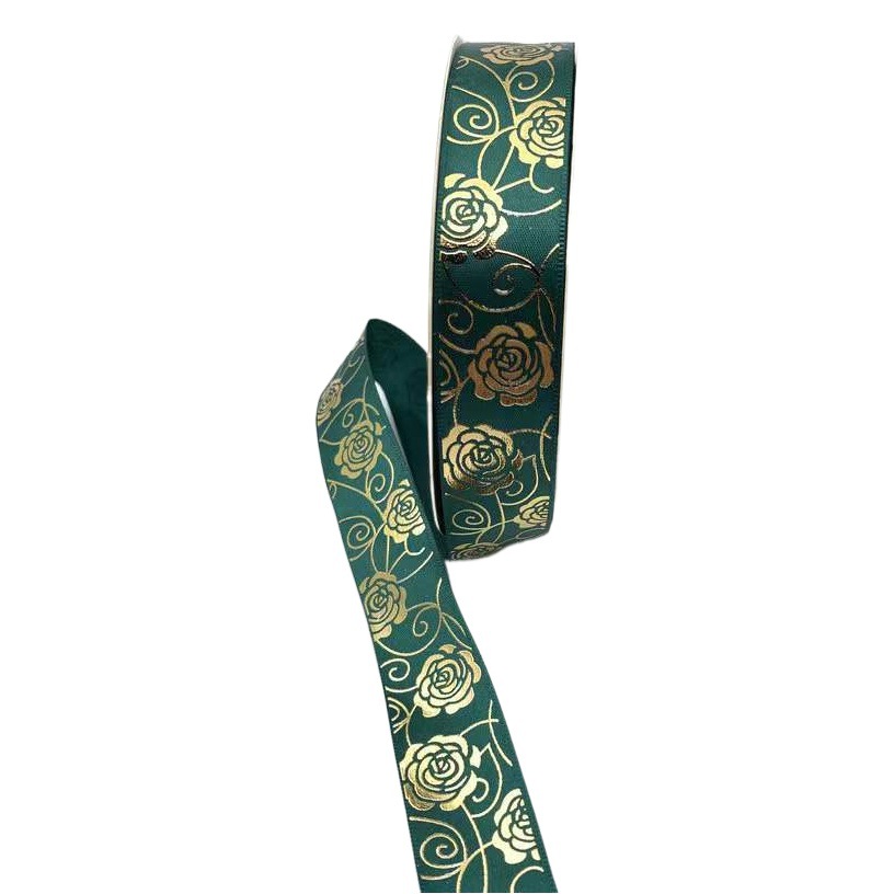 3D caliente sólido dorado rosa cinta flor regalo caja embalaje cinta bar soporte hecho a mano poliéster cinta