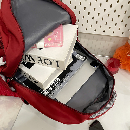 Large Capacity Women's Korean Style Versatile High School and University Students Vlogger Dual Shoulder Bag Forest Style Trend Brand Junior High School Backpack
