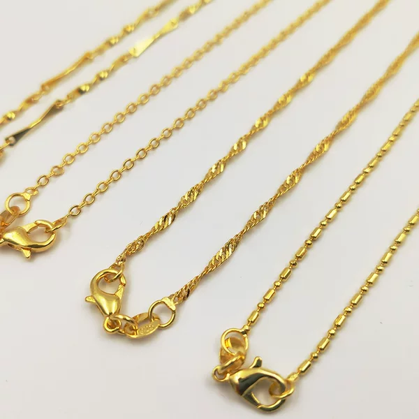 Clavicle chain women gold color box chain melon seeds bamboo chain diy chain/necklace/plain chain jewelry accessories wholesale