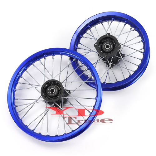 Off-road motorcycle wheels aluminum hub rim tires 70/100-17 inch aluminum wheel rim 90/100-14 inch tires