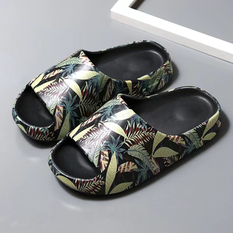 夏用ココナッツスリッパ レディース 室内/室外兼用 滑り止め 厚底 カップル向け 多用途 漫画風 インス風 メンズサンダル インス風|undefined