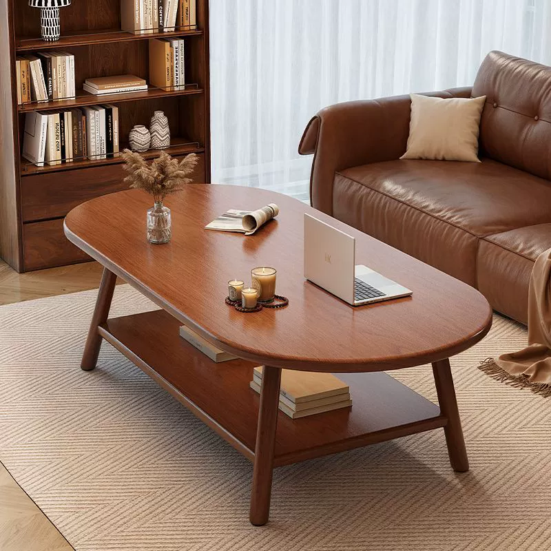 Простой журнальный столик для гостиной, чайный столик для аренды дома, современный простой маленький столик, деревянный, простой современный деревянный каркас, массив дерева