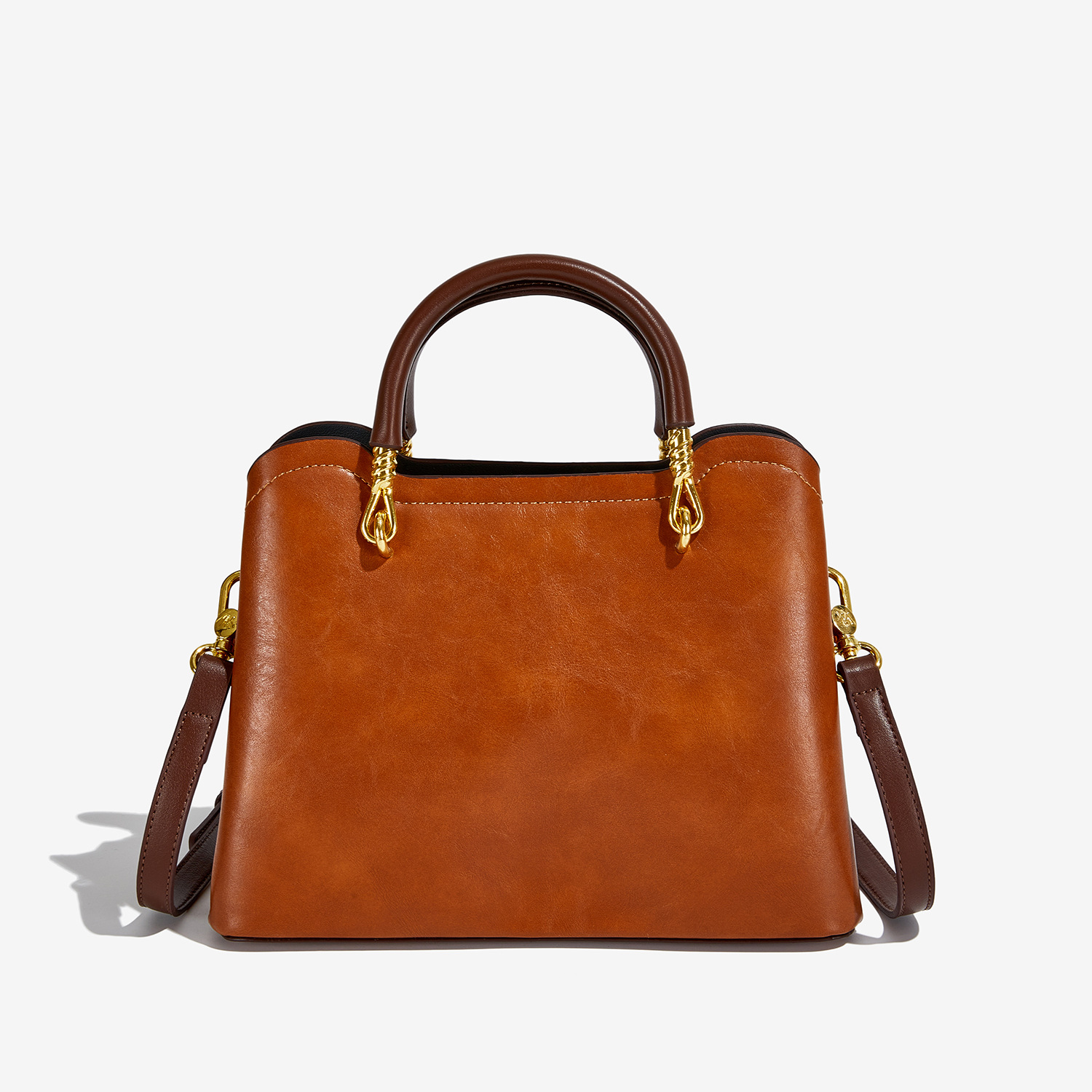 Women's Medium Pu Leather Color Block Streetwear Square Zipper Handbag display picture 6