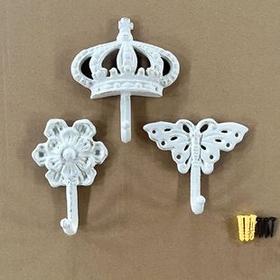 Foreign Trade Cast Iron Hook Garden Groceries European Retro Iron Gardening Supplies Garden Courtyard Decoration Wall-Mounted
