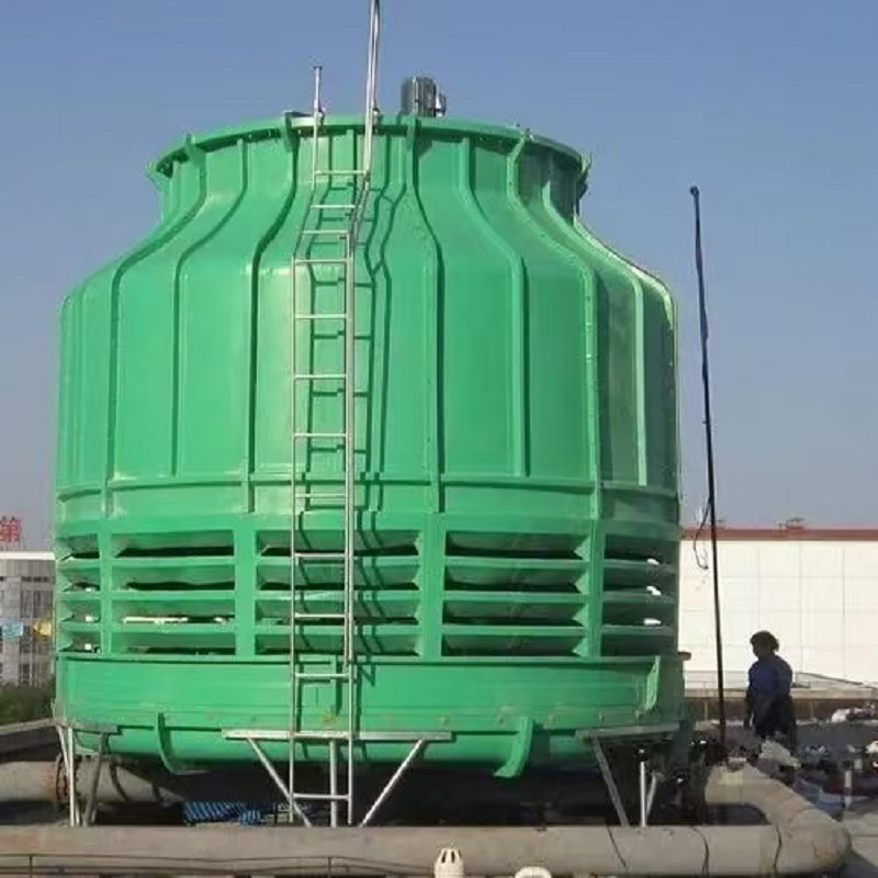 玻璃钢圆形逆流式冷却水塔工业商用水散热降温设备凉水塔换热