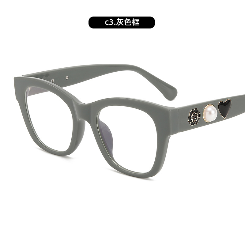 Nuevo estilo Xiaoxiangjia retro marco de gafas con estampado de leopardo anti-luz azul sin maquillaje gafas inteligentes que cambian de color Net Red para mujer