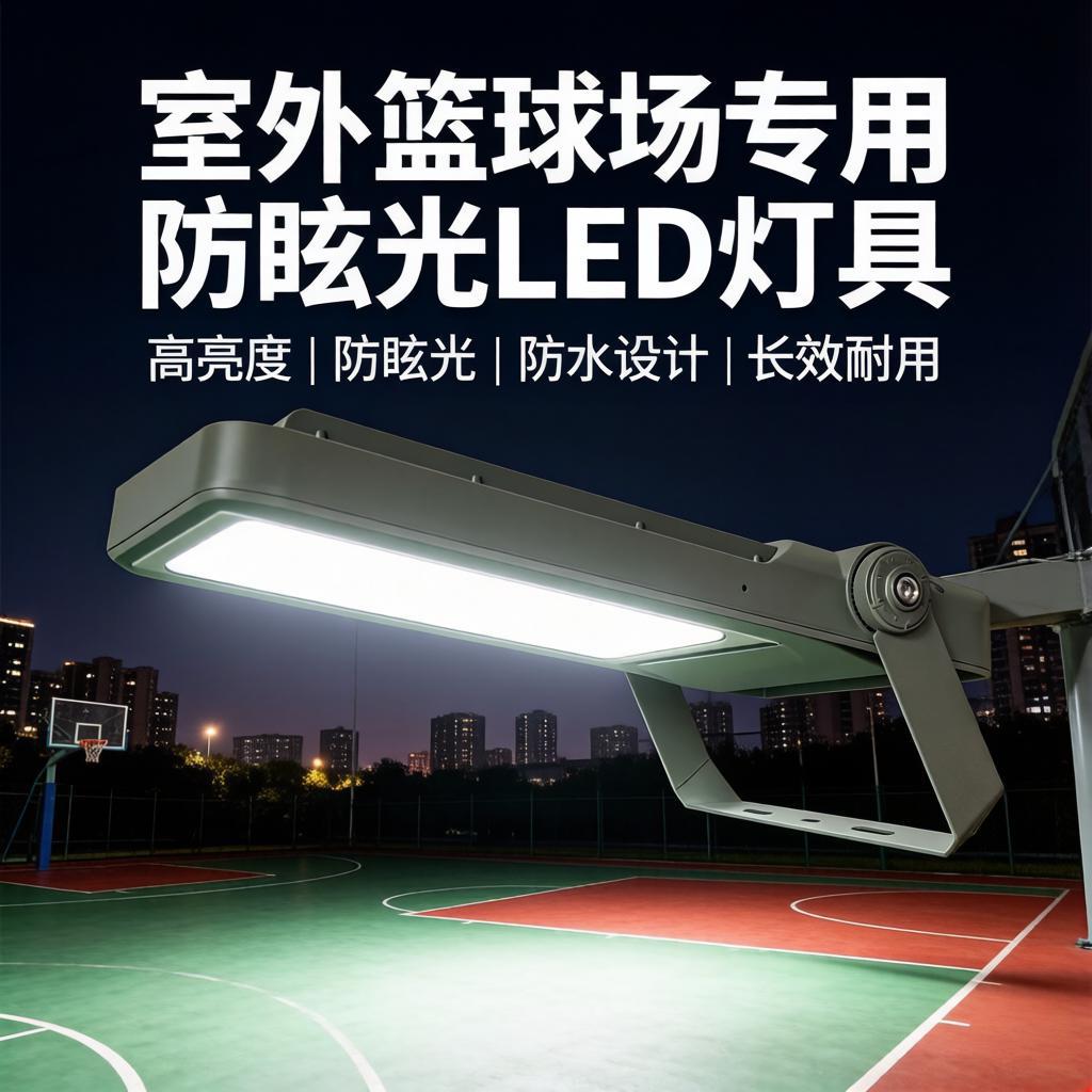 篮球场LED投射灯 室外防水超亮泛光灯 学校社区公园球场专用照产品实拍图