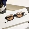 Fashionable square metal sunglasses, glasses, city style, European style