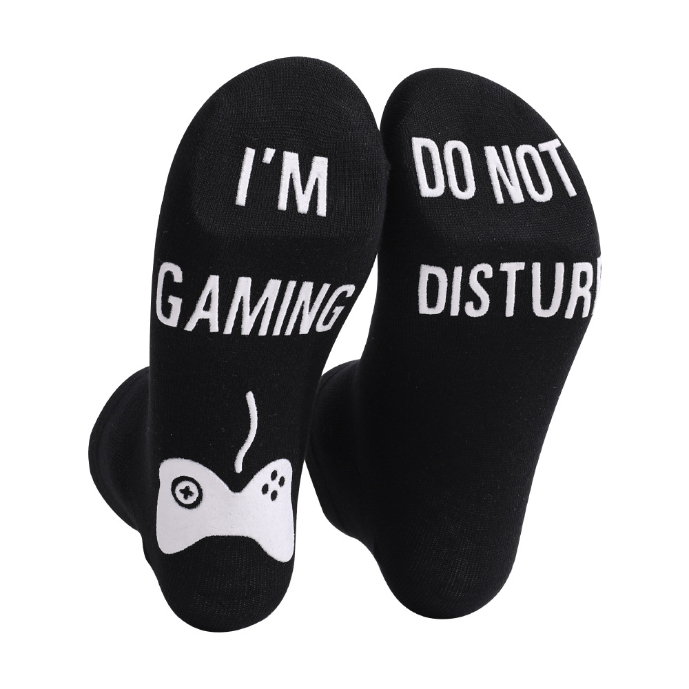 Meias masculinas de algodão tamanho grande, mais vendidas, 2025d, estampa de letras, cola pontilhada, estilo americano, meias para jogos até a panturrilha_voghion.com