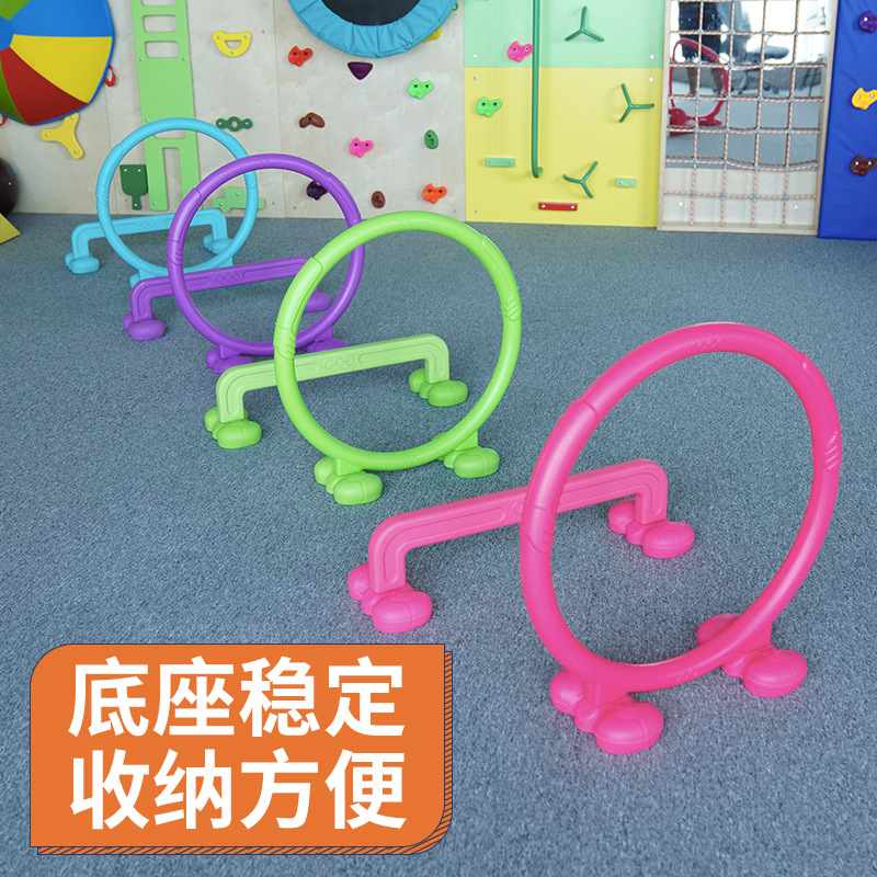 Hoyo de perforación anillo de perforación barrera jardín de infantes entrenamiento sensorial arco barrera indoor y al aire libre actividad de juego accesorios túnel