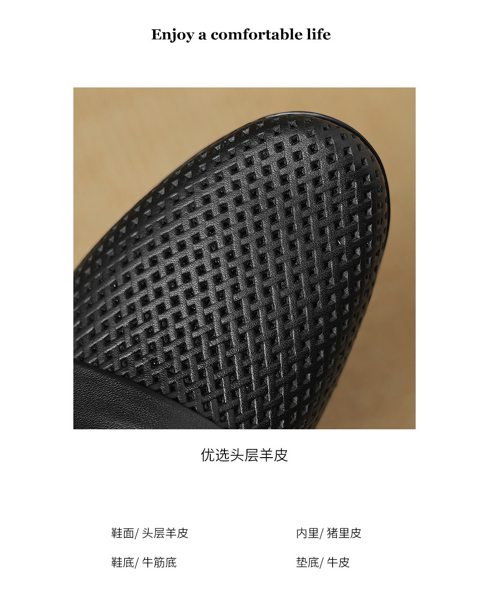 Sandal nữ quai ngang mũi kín gót thấp đế xốp nhẹ mùa xuân hè — đen chi tiết 3