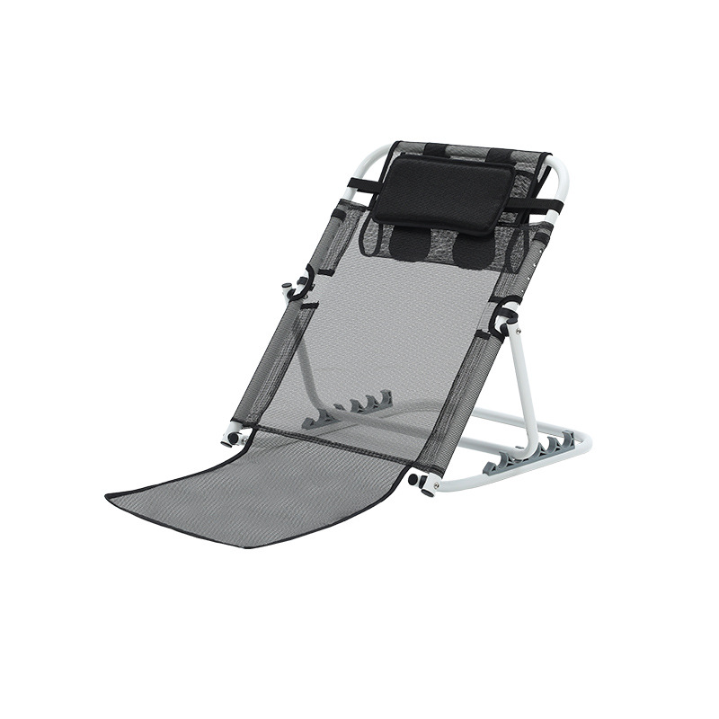 Silla con Respaldo para Cama de Ancianos, Plegable y Ajustable, Marco de Aleación de Aluminio, Marco de Ayuda para el Cuidado, Asiento de Cama con Soporte Lumbar.