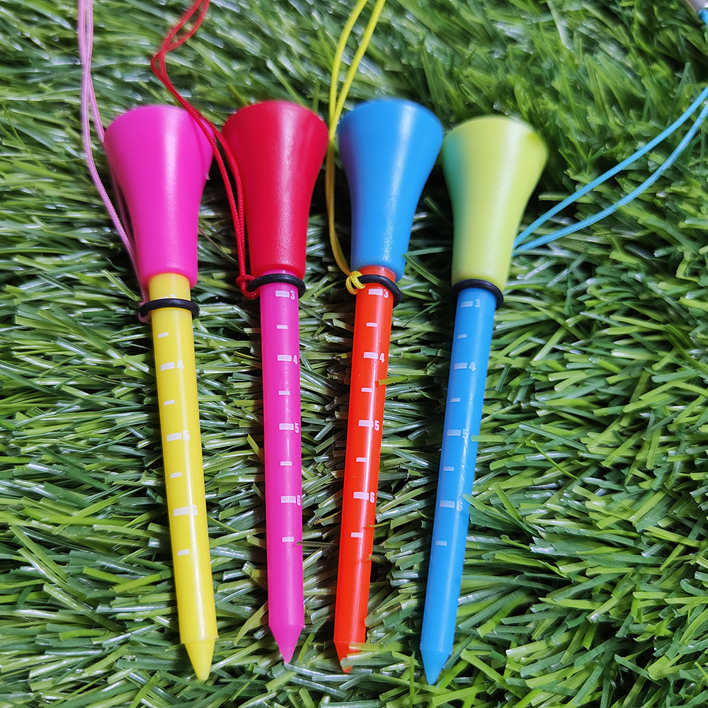 Golf asiento plástico bola uñas Golf camisetas con cuerda anti-perdida con PVC dibujos animados escala bola tee