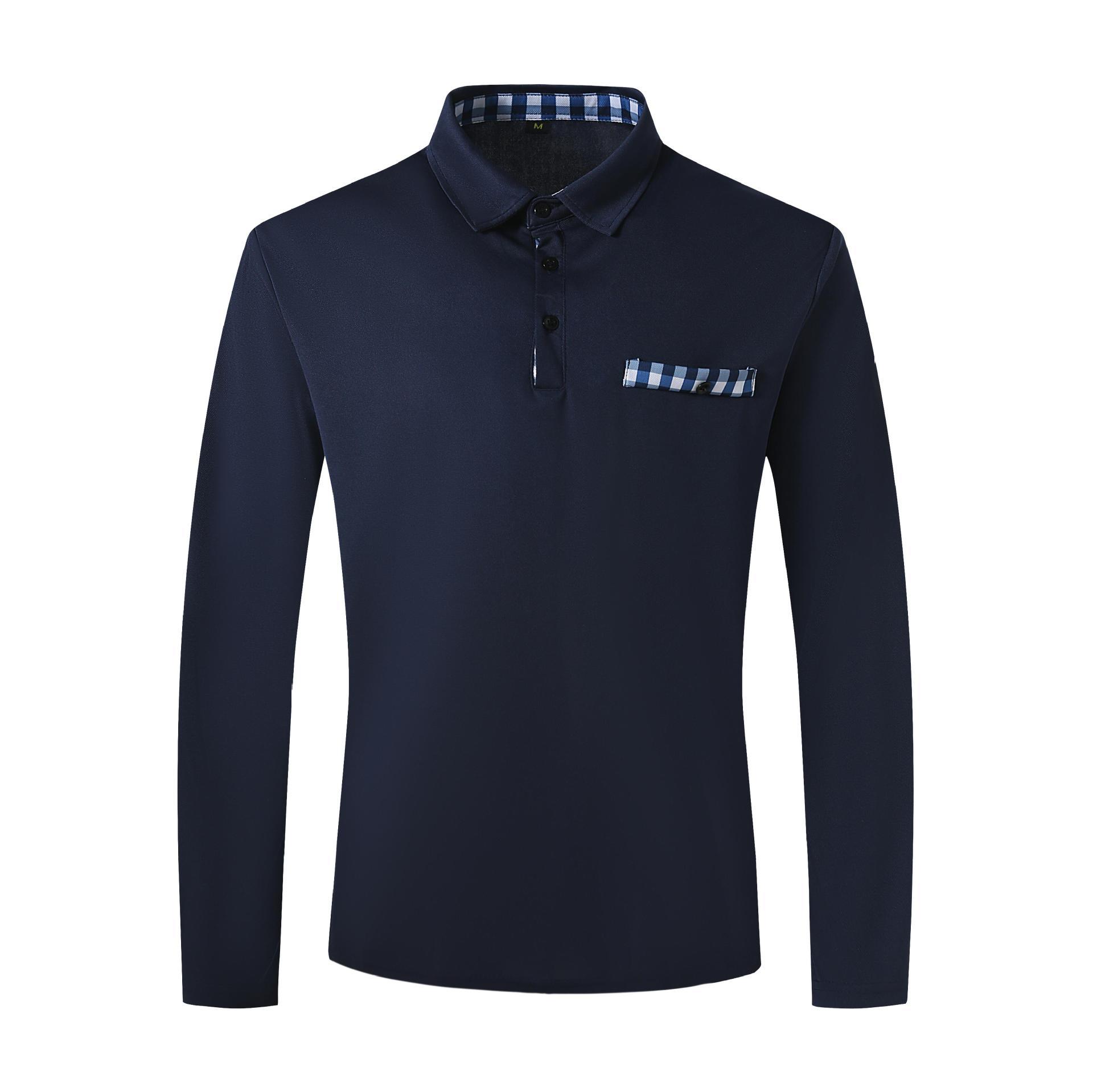 Polo sportivo da uomo con collo a zip per stile autunnale_voghion.com