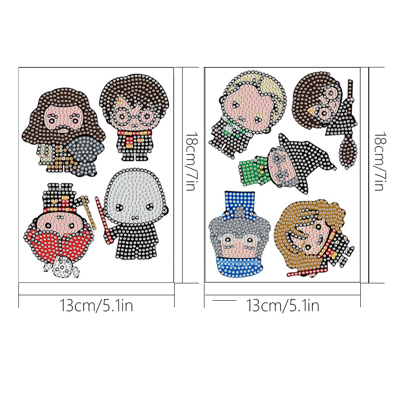Pintura de Diamantes de Harry Potter, Manualidades para Niños, Pegatinas de Diamantes al por Mayor, Decoración de Dibujos Animados, Pegatinas de Diamantes Redondas