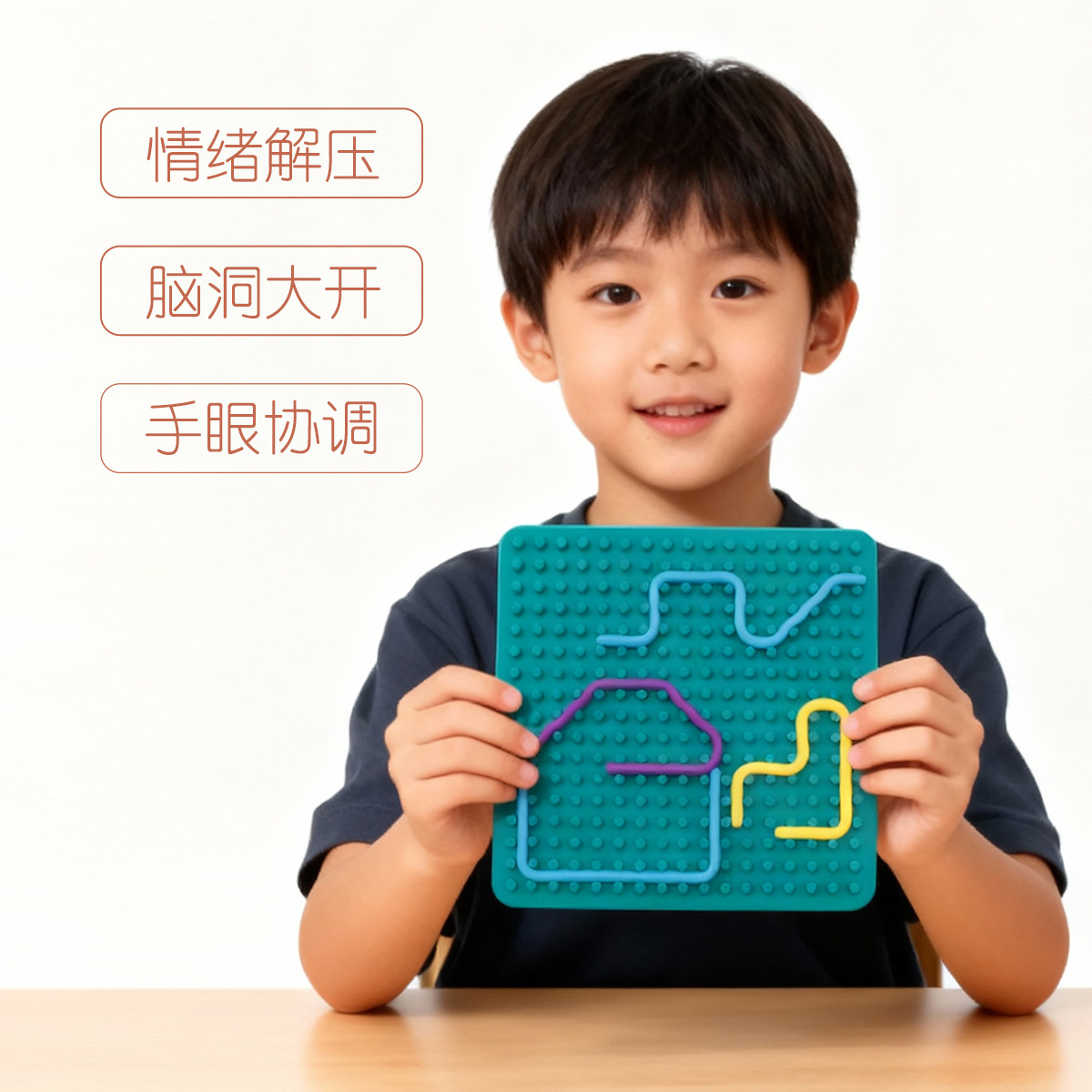 Decompression Toys Sensory Activity Board Silicone Sensory Activity Board Creative Stress-Relief Toys