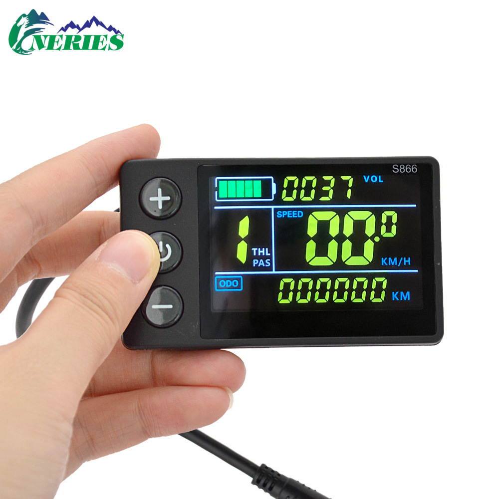 Color Screen Electric Bicycle Five-Core Waterproof Head Speed Instrument Mountain Bike S866 Intelligent Lcd Lcd Display