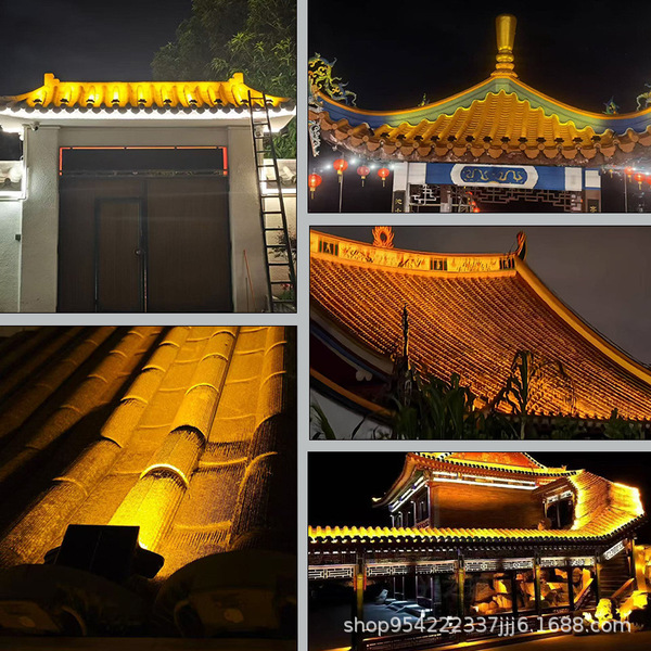 Outdoor waterproof LED 6-watt solar corrugated lamp tile eaves lamp…