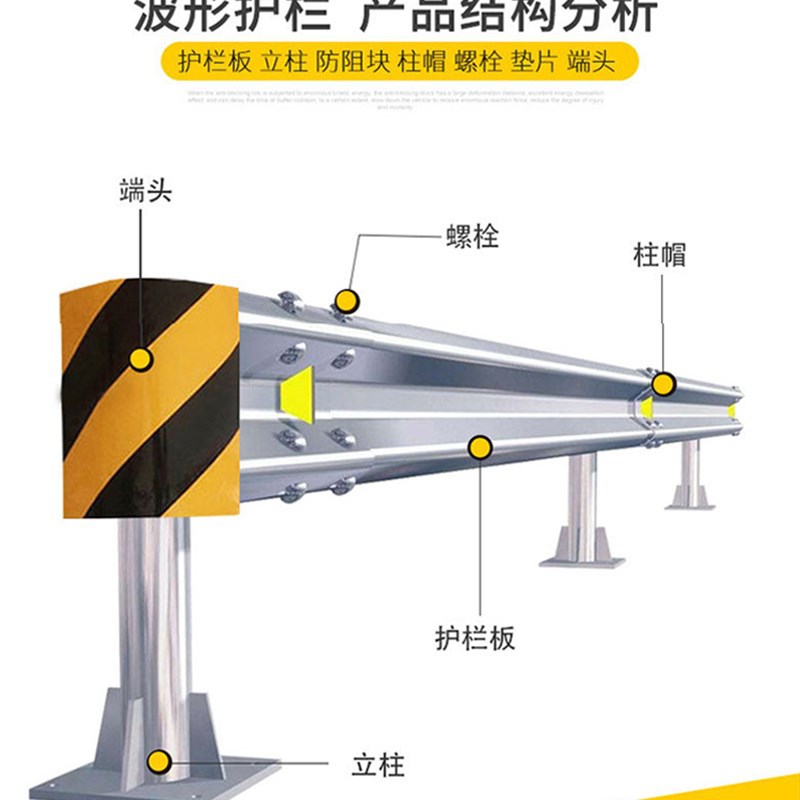 双波三波隔离四川专业乡村热镀锌高速公路栏板波形护栏厂家道路护