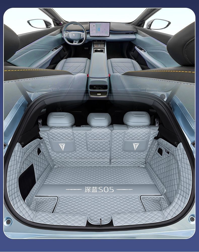 Suitable for 27 models of Deep Blue S05, specialized full-cover trunk mat for 200-510 pure electric modified cars, interior accessory for range extension