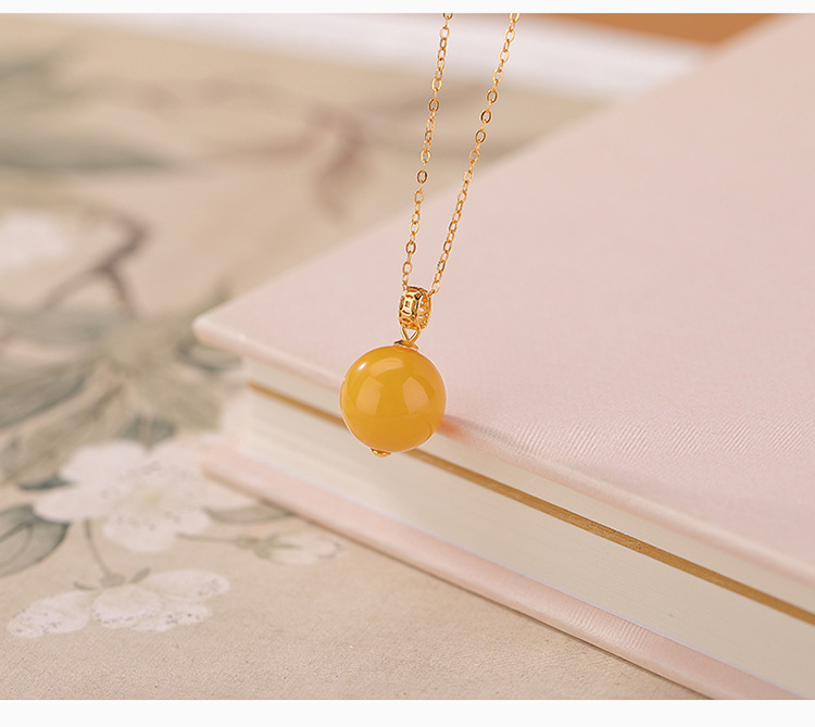 Mặt dây chuyền bạc S925 mạ vàng hình đồng xu họa tiết hình học đơn giản — Mẫu Lapis Lazuli (không bao gồm dây chuyền) chi tiết 7