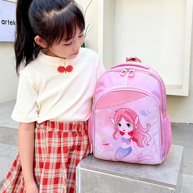 El Comercio exterior nueva mochila de Kindergarten sirena clase grande mochila de gran capacidad de 4-8 años de edad estudiante bolsa de primer grado