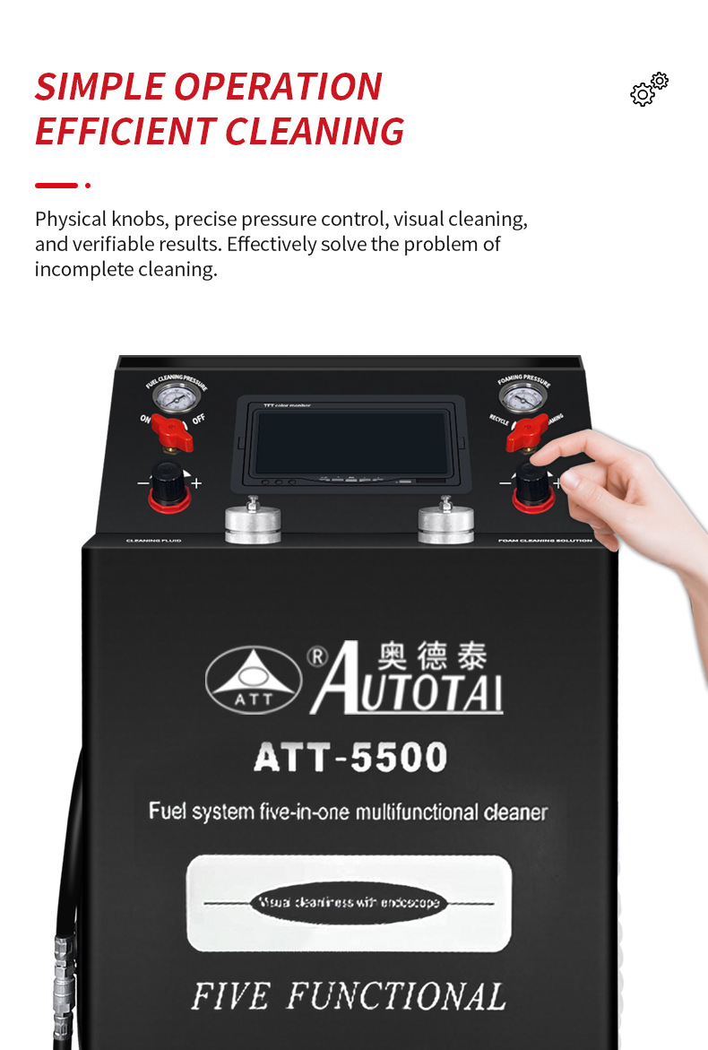 Car Engine Fuel System Cleaning Machine Combustion Chamber Foam Throttle Valve Three-Way Catalytic Converter Cleaning Equipment Without Disassembly