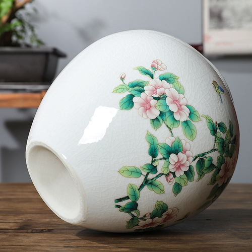 Jingdezhen vase ceramic vase ins high-looking white vase can be hydroponically cultivated Chinese style home light luxury ornaments