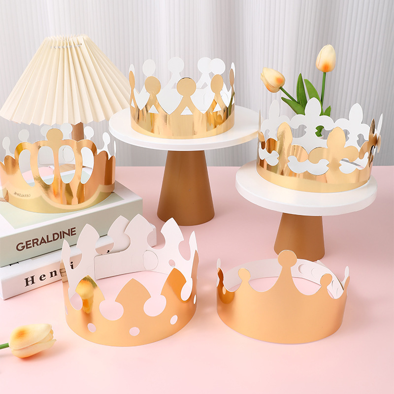 Cross-border foreign trade 20 gold card birthday Paper Crown adult children's birthday hat party party decorations wholesale