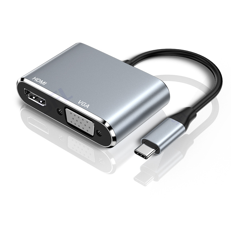 USB 3.1 TYPE-C to HDMI VGA High-Definition Adapter Docking Station TYPE-C to HDMI VGA Converter