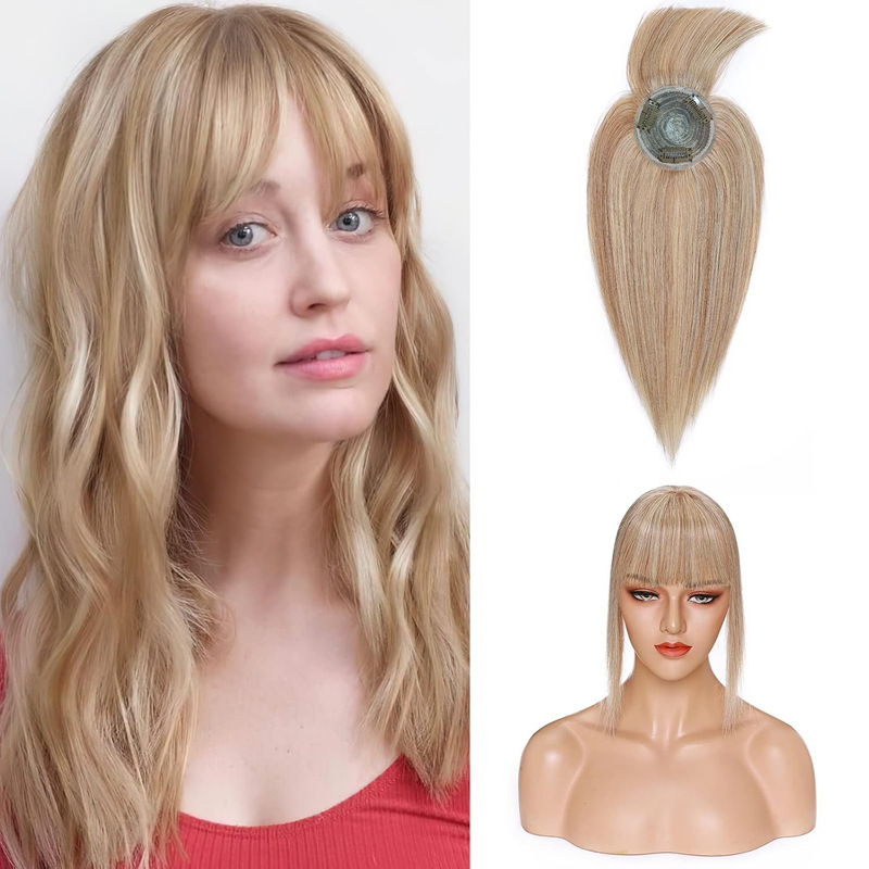 European and American Wigs Real Hair Ladies 12P613 Hair Topper Top Wig Piece Export Cross-Border Wholesale