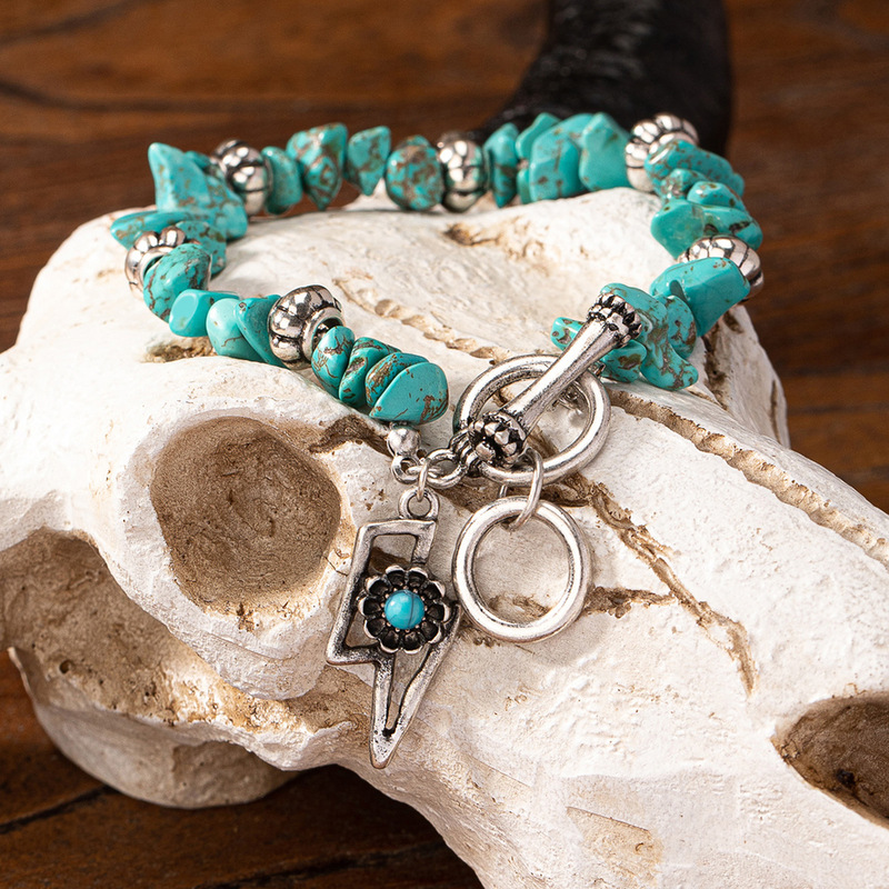 Qingdao daiwei jewelry wholesale cross-border e-commerce supply 1 retro western style cow turquoise bracelet Qingdao daiwei jewelry wholesale cross-border e-commerce supply 1 retro western style cow turquoise bracelet