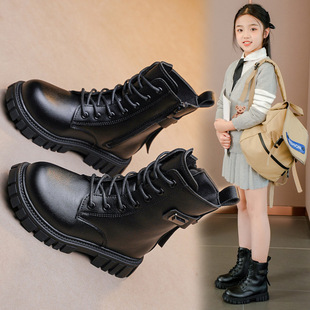 Children's Boots Girls' Short Boots Winter 2025 New Korean Style British Style Medium and Large Kidsren's Girls Student Princess Boots