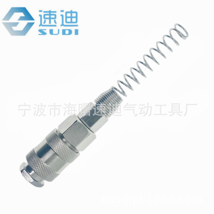 空压机接头6*8 8*12 pu管弹簧护套欧式ARO美式三合一弹簧母接头