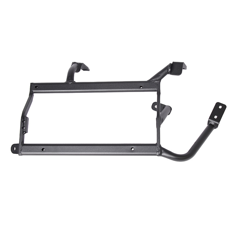 Aplicable a BMW F750GS F850GS marco lateral de acero al carbono derecho escudo tubo de escape caja lateral de aleación de aluminio marco de fijación de caja lateral