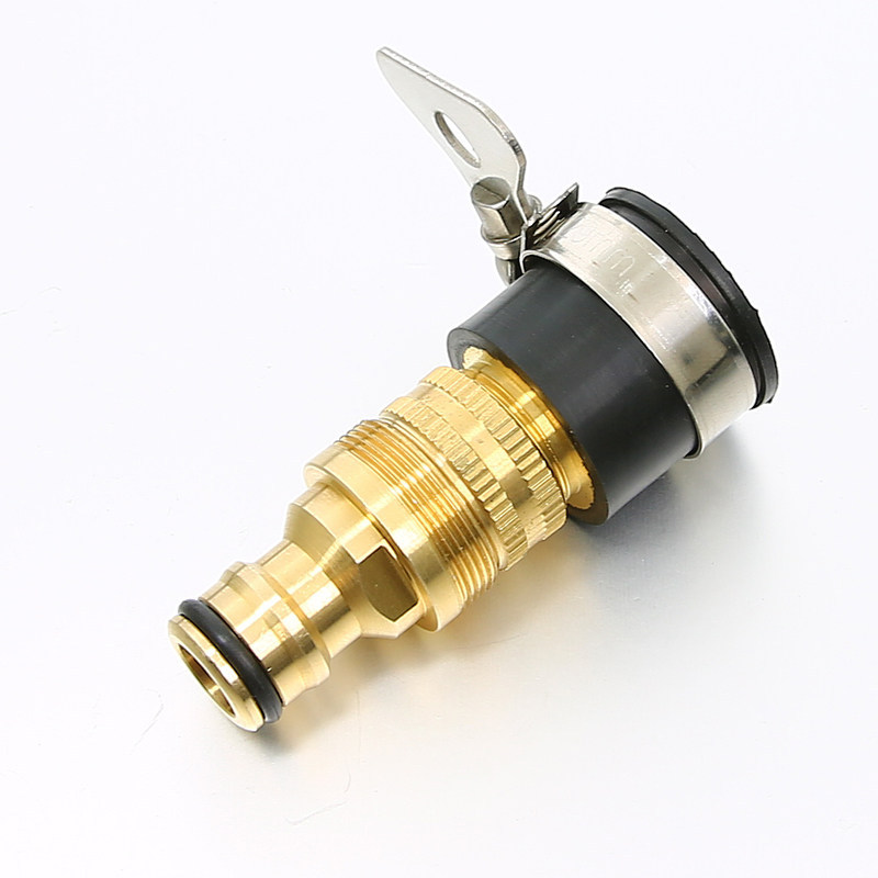 Conector de grifo universal de lavadora Conector universal de cobre Conector de tubería de agua Conector rápido manguera de pistola de agua de lavado de automóviles