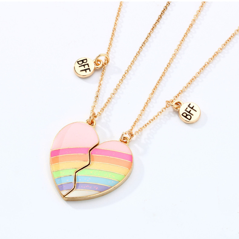 Cute Letter Heart Shape Alloy Enamel Valentine's Day Women's Pendant Necklace display picture 4