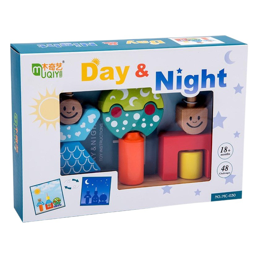 Día y Noche montaje bloques bebé Conejo caja mágica camión carga música equilibrio juego de mesa para niños Juguetes