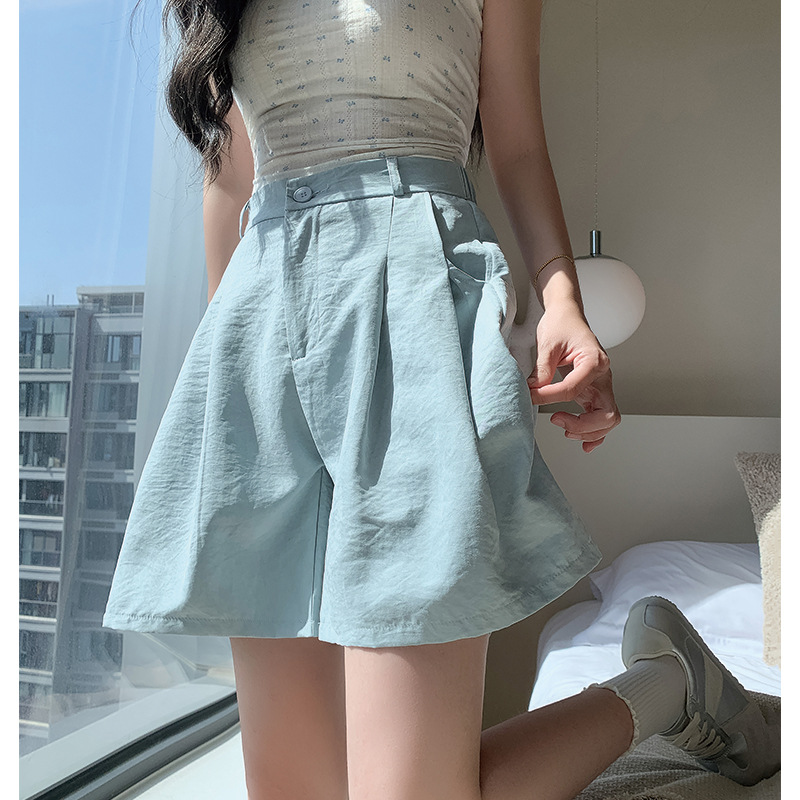 Pantalones de traje blancos estilo japonés para mujer, novedad primavera/verano 2026, de cintura alta, talla pequeña, casuales, de seda de leche, de pierna ancha.