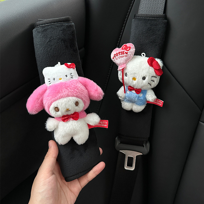 Protector de Hombro para Cinturón de Seguridad de Auto de Poliéster, Diseño de Dibujos Animados para Automóvil