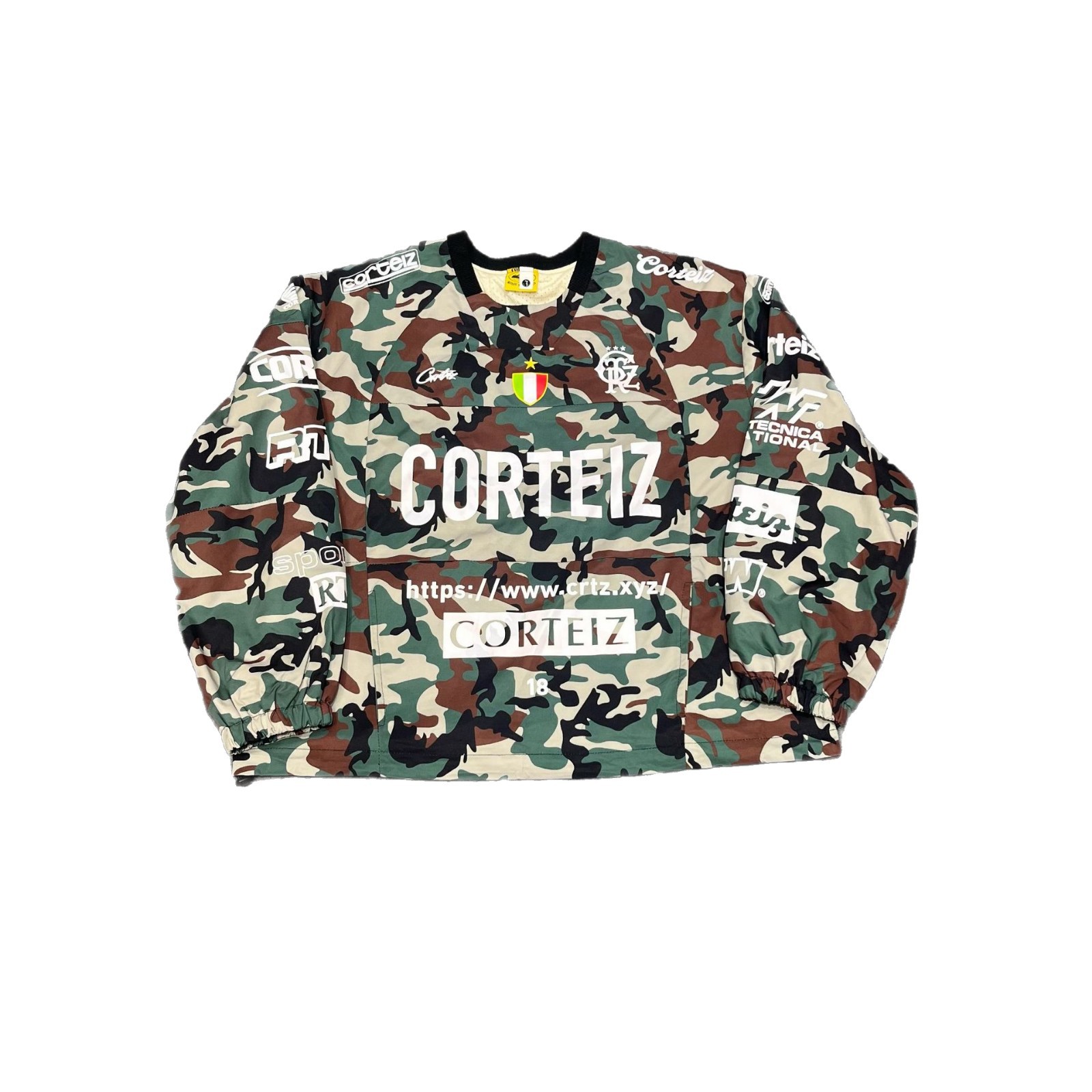 Transfronterizos Europa y América marca de moda Alcatraz letras patrón de impresión de camiseta de manga larga camuflada camiseta de la calle para hombres y mujeres