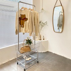 移動服装店展示棚床置き式専用婦人服陳列ハンガー車輪付きショッピングカート棚
