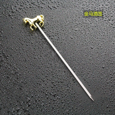 304 de acero inoxidable ensalada vino cóctel aguja decorativa animal fruta palo transfronteriza con una variedad de ventas directas de la fábrica