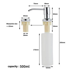 Cross-border direct selling 304 stainless steel push-button liquid soap dispenser sink detergent presser manual push soap dispenser
