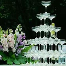 。婚庆香槟塔烛台倒酒香槟塔圆形塑料高脚婚庆道具亚克力酒塔架