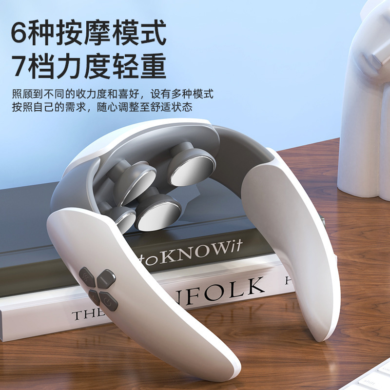 TENS低周波パルス頸椎マッサージ器 首マッサージ器 恒温温湿布 赤色光 首保護器 理学療法 首肩|undefined
