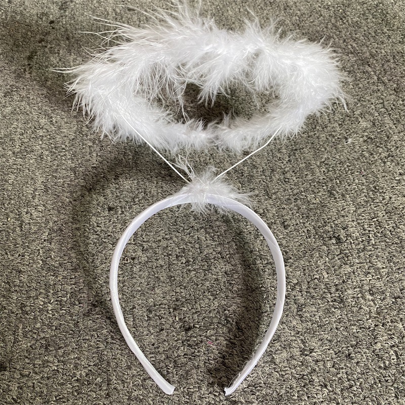 Diadema de ángel blanco