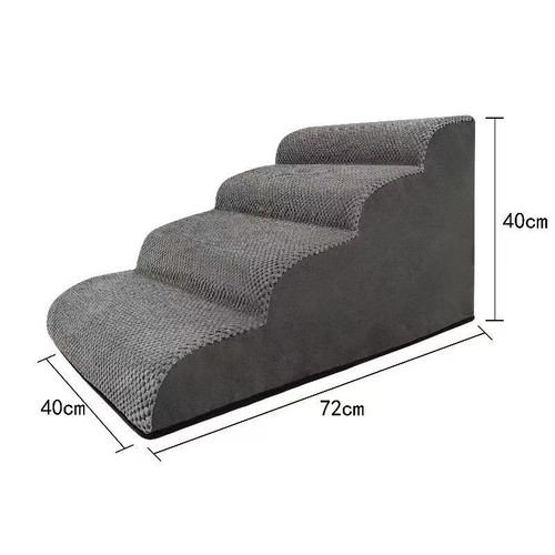 Pet Stairs for Dogs Small Breed Easy Climb Up Bed Anti-Slip Ladder Removable Washable Cat Bed Side Sofa Accessory